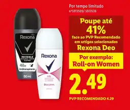 Lidl Roll-on Women Rexona promoção