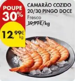 Pingo Doce Camarão cozido 20/30 pingo doce promoção