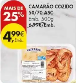 Pingo Doce Camarão cozido 50/70 asc promoção