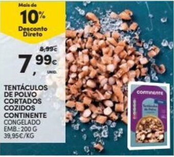 Continente Tentáculos de Polvo Cortados Cozidos Continente 200g promoção