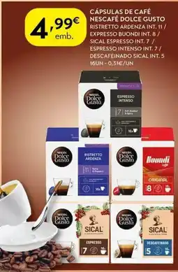 Spar Cápsulas de café nescafé dolce gusto promoção