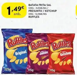 Spar Batata frita sal/ Presunto/ ketchup / Ruffles promoção