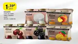 Spar Iogurte copo de vidro vário sabores glint promoção