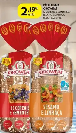 Spar Pão forma oroweat promoção