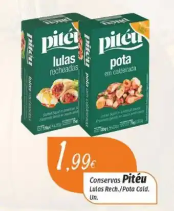 Miranda Supermercados Conservas Pitéu Lulas Rech./Pota Cald. Un. promoção