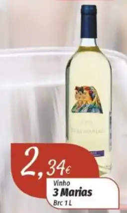 Miranda Supermercados Vinho 3 Marias Brc promoção