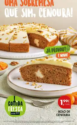 Pingo Doce Bolo de cenoura promoção