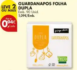 Pingo Doce Guardanapos folha dupla promoção