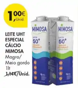 Pingo Doce Leite uht especial cálcio mimosa promoção