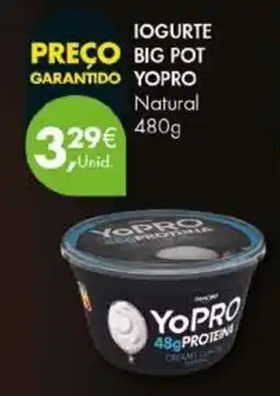 Pingo Doce Iogurte big pot yopro Natural promoção