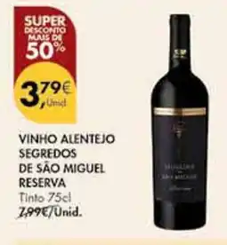 Pingo Doce Vinho alentejo segredos de são miguel reserva tinto promoção