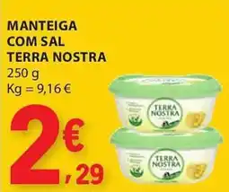 E.Leclerc Manteiga com sal terra nostra promoção