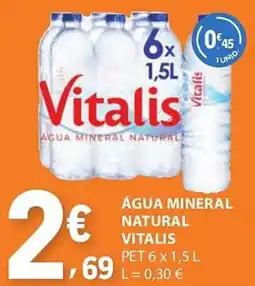 E.Leclerc Água mineral natural vitalis promoção