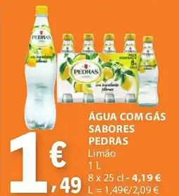 E.Leclerc Água com gás sabores pedras promoção