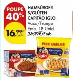 Pingo Doce Hamburger s/glúten capitão iglo promoção