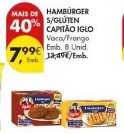 Pingo Doce Hamburger s/glúten capitão iglo promoção