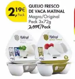 Pingo Doce Queijo fresco de vaca matinal promoção