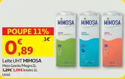 Auchan Leite UHT MIMOSA promoção