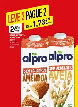 Intermarché Bebida vegetal s/ açúcar Alpro promoção