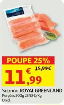Auchan Salmão ROYAL GREENLAND Porções promoção