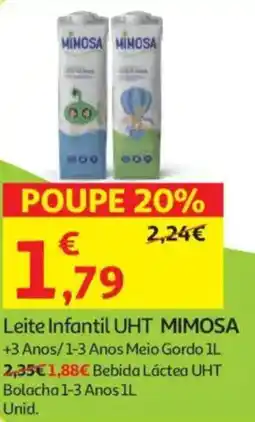 Auchan Leite Infantil UHT MIMOSA promoção