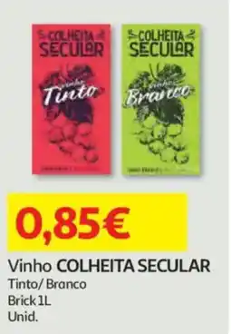 Auchan Vinho COLHEITA SECULAR promoção