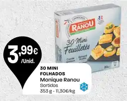 Intermarché 30 mini folhados Monique Ranou Sortidos promoção