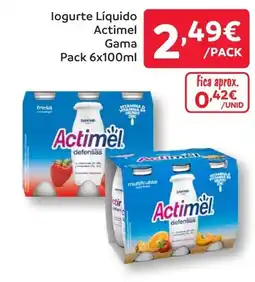 Amanhecer logurte Líquido Actimel promoção