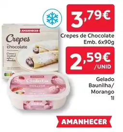 Amanhecer Crepes de Chocolate promoção