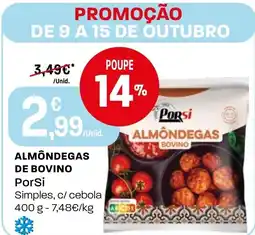 Intermarché Almondegas de bovino PorSi promoção