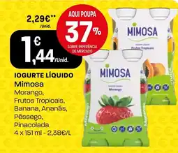 Intermarché Iogurte líquido Mimosa promoção