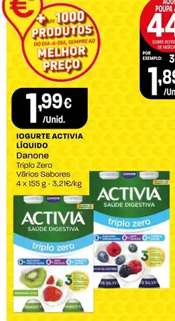 Intermarché Iogurte activia líquido Danone promoção