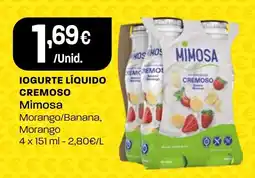 Intermarché Iogurte líquido cremoso Mimosa promoção