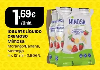 Intermarché Iogurte líquido cremoso Mimosa promoção