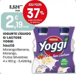 Intermarché Iogurte líquido s/ lactose yoggi Nestlé promoção