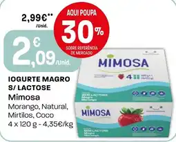 Intermarché Iogurte magro s/ lactose mimosa promoção