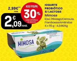 Intermarché Iogurte probiotico s/lactose mimosa promoção
