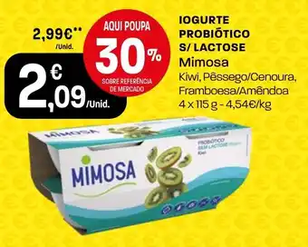 Intermarché Iogurte probiotico s/lactose mimosa promoção
