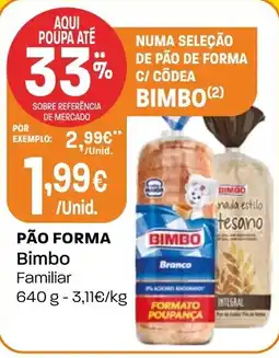 Intermarché Pão forma Bimbo Familiar promoção