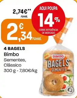 Intermarché 4 BAGELS Bimbo promoção