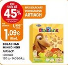 Intermarché Bolachas mini dinos artiach promoção