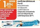 Intermarché Café em cápsulas PorSi promoção