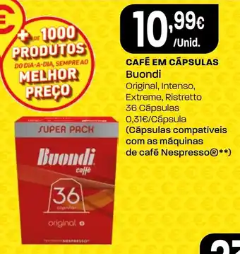 Intermarché Café em cápsulas buondi promoção