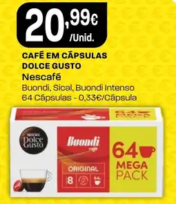 Intermarché Café em cápsulas dolce gusto Nescafé promoção
