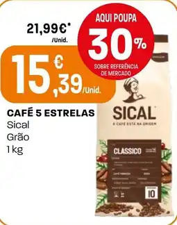 Intermarché Café 5 estrelas Sical Grão promoção