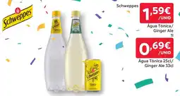 Amanhecer Schweppes Água Tónica/ Ginger Ale promoção