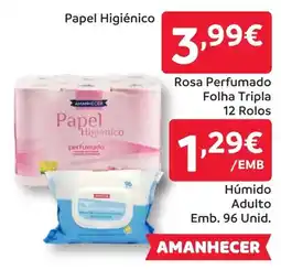 Amanhecer Papel Higiénico Rosa Perfumado Folha Tripla 12 Rolos promoção