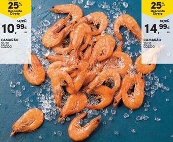 Continente Camarão 30/50 Cozido promoção