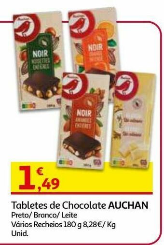 Auchan Chocolate negro auchan promoção