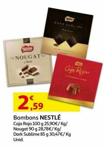 Auchan Bombons caja roja:100g promoção